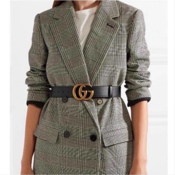 GUCCI GG logo leather belt size 80/ 32 main image 6